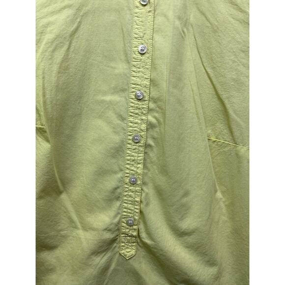 J Crew Popover‎ Tunic Top Womens Size Extra Small Yellow Cotton XS Casual - Picture 5 of 6